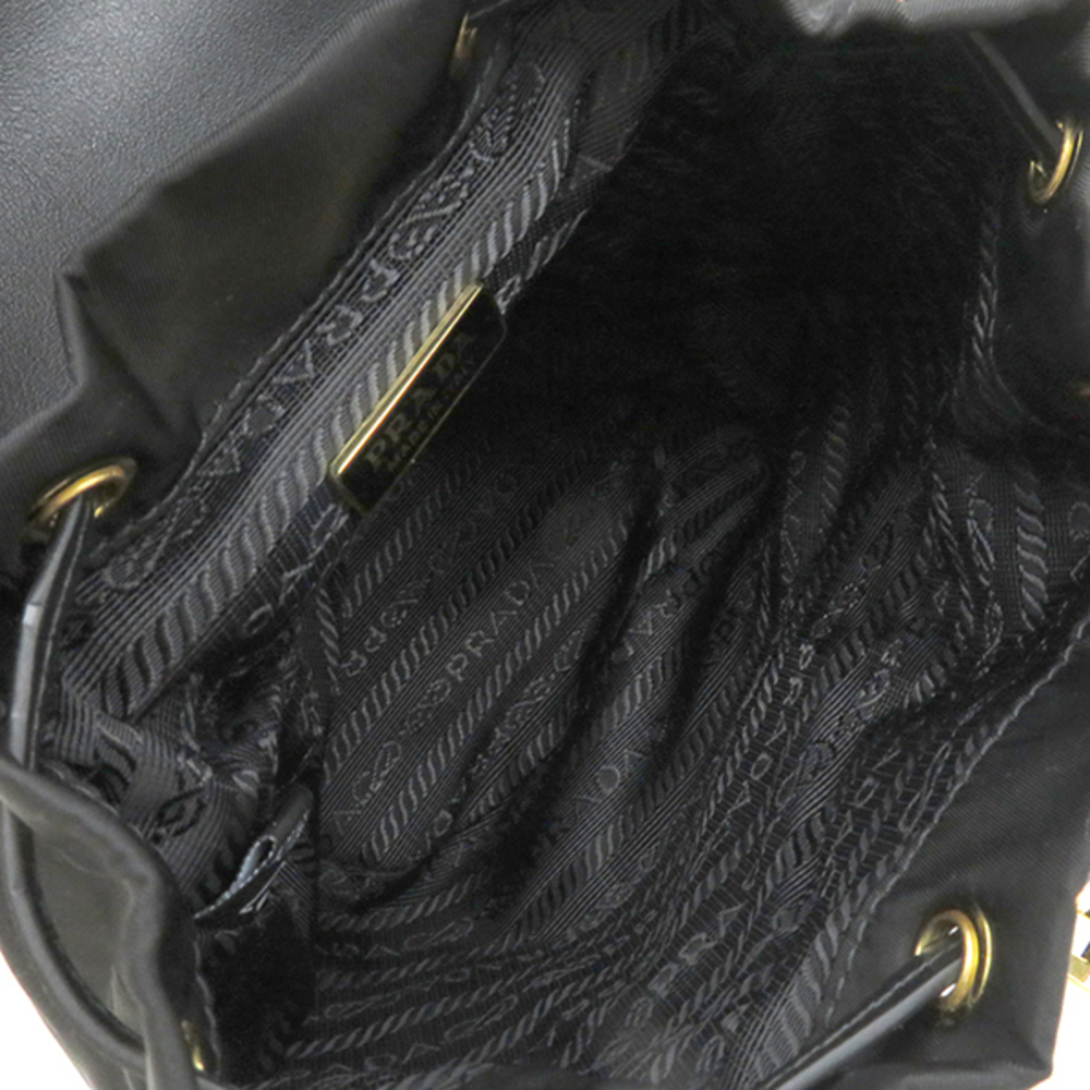 Prada Small Brushed Backpack/Daypack Leather Blac… - image 4